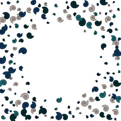 Vector Confetti Background Pattern. Element of design. Color spirals on a white background