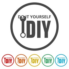 Do it yourself icon, DIY icon, 6 Colors Included