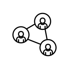 networking outlined vector icon. Simple, modern flat vector illustration for mobile app, website or desktop app