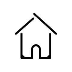 house building outlined vector icon. Outlined symbol of private home. Simple, modern flat vector illustration for mobile app, website or desktop app