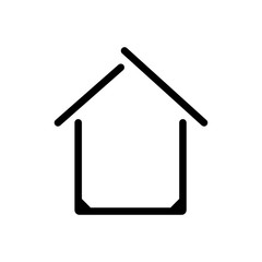 house building outlined vector icon. Outlined symbol of private home. Simple, modern flat vector illustration for mobile app, website or desktop app