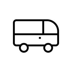 bus outlined vector icon.
