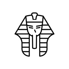 pharaoh outlined vector icon.