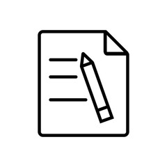 document outlined vector icon.