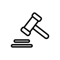 judge outlined vector icon.