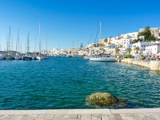 Hora view, the capital of Naxos island, Cyclades, Greece