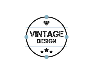 round vintage retro logo badge design illustration,vintage design style, designed for apparel and logo