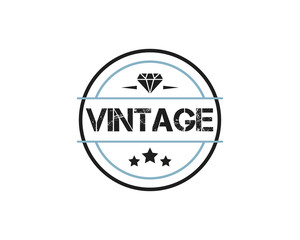 round vintage retro logo badge design illustration,vintage design style, designed for apparel and logo