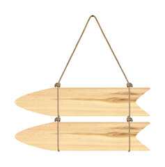 wooden sign isolated on a white background