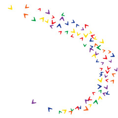 Vector Confetti Background Pattern. Element of design. Colorful arrows on a white background