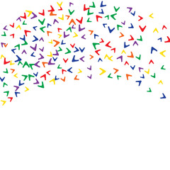 Vector Confetti Background Pattern. Element of design. Colorful arrows on a white background