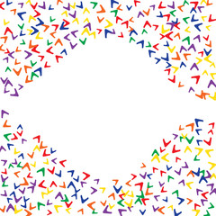 Vector Confetti Background Pattern. Element of design. Colorful arrows on a white background