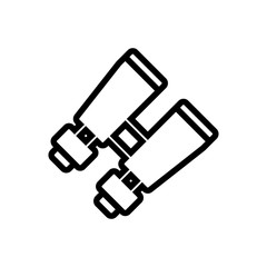 binoculars outlined vector icon