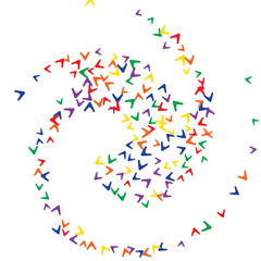 Vector Confetti Background Pattern. Element of design. Colorful arrows on a white background