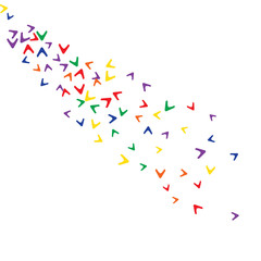 Vector Confetti Background Pattern. Element of design. Colorful arrows on a white background