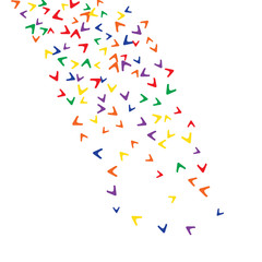 Vector Confetti Background Pattern. Element of design. Colorful arrows on a white background
