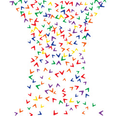 Fototapeta na wymiar Vector Confetti Background Pattern. Element of design. Colorful arrows on a white background