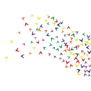 Vector Confetti Background Pattern. Element of design. Colorful arrows on a white background
