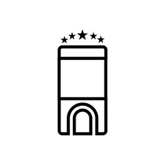 hotel outlined vector icon