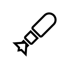 falling nuclear bomb vector icon