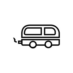 bus outlined vector icon