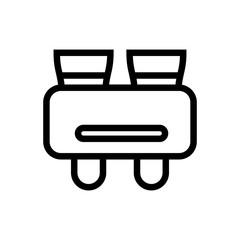 binoculars outlined vector icon