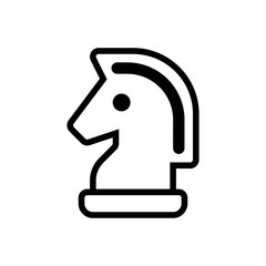 chess horse outlined vector icon