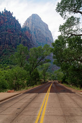 Sandstone cliffs in Zion National Park