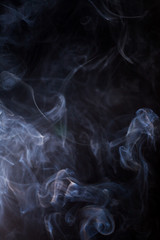 Smoke on a black background.