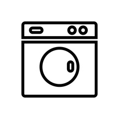washing machine outlined vector icon