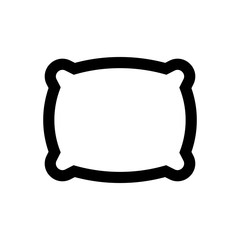 pillow outlined vector icon