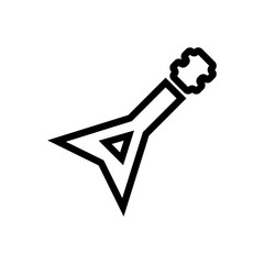 electroguitar outlined vector icon