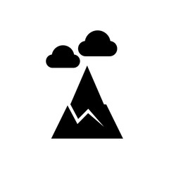 mountain filled vector icon