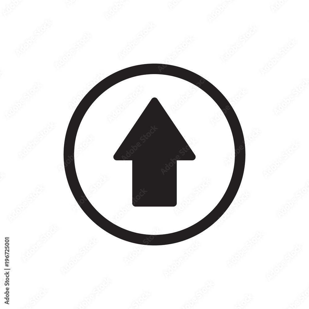 Poster circular arrow up filled vector icon. modern simple isolated sign. pixel perfect vector illustration