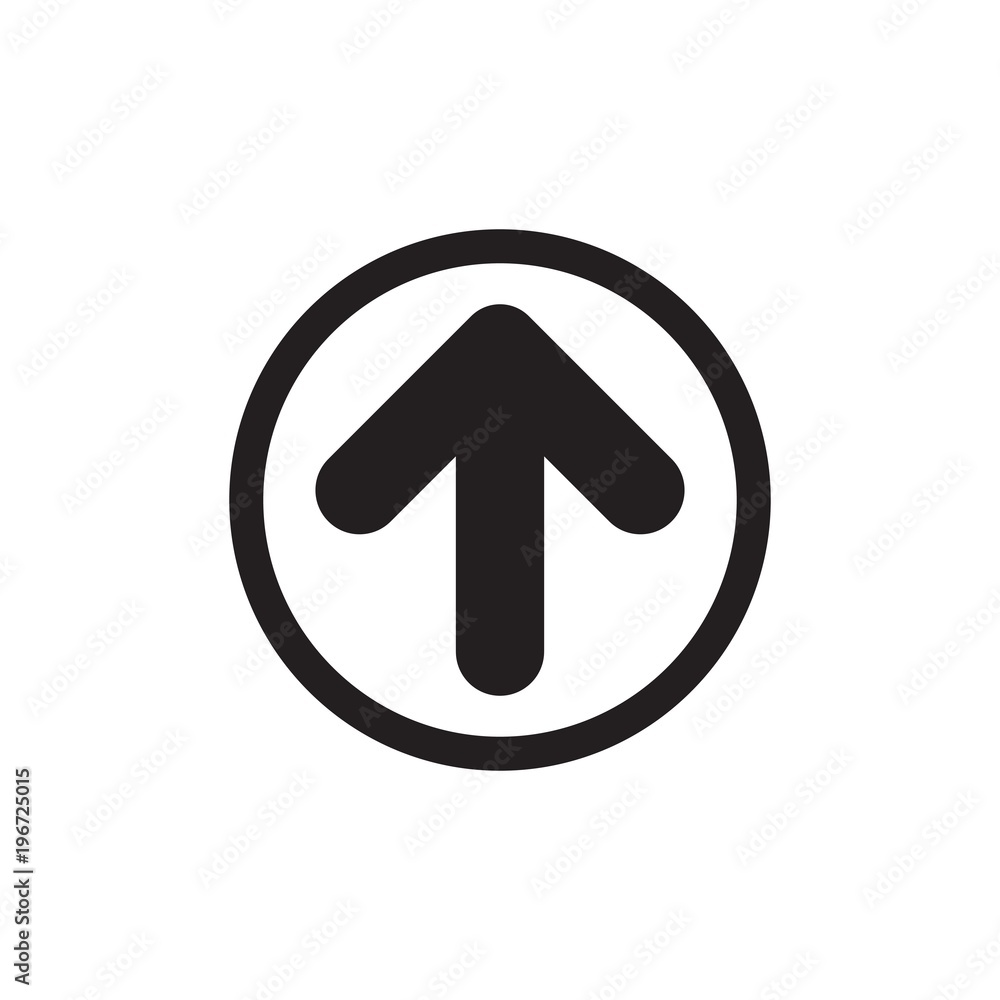 Poster circular arrow up filled vector icon. modern simple isolated sign. pixel perfect vector illustration