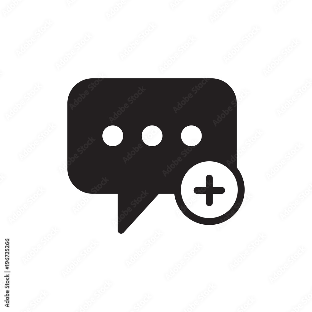 Poster create message, add message filled vector icon. modern simple isolated sign. pixel perfect vector il