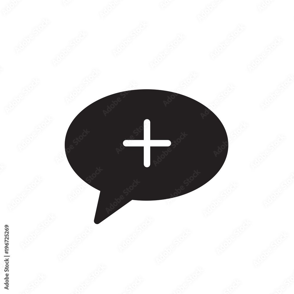 Poster create message, add message filled vector icon. modern simple isolated sign. pixel perfect vector il