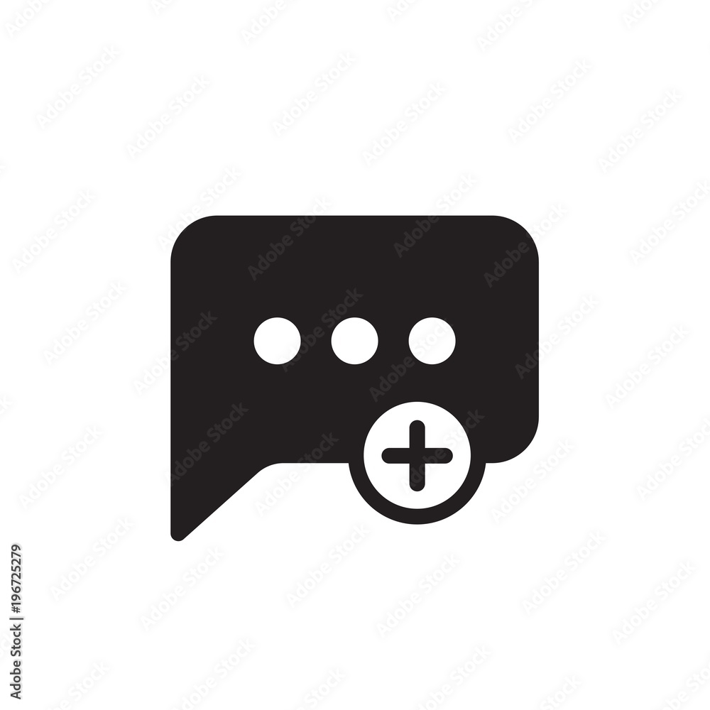 Poster add message, create message filled vector icon. modern simple isolated sign. pixel perfect vector il