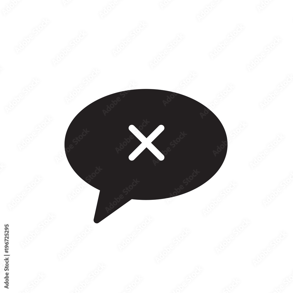 Poster close message, exit message filled vector icon. modern simple isolated sign. pixel perfect vector il