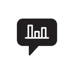 message statistics, sms stats filled vector icon. Modern simple isolated sign. Pixel perfect vector  illustration for logo, website, mobile app and other designs