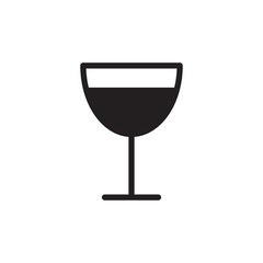 wine glass filled vector icon. Modern simple isolated sign. Pixel perfect vector  illustration for logo, website, mobile app and other designs