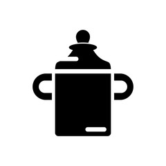 baby bottle filled vector icon