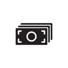 money in cash filled vector icon. Modern simple isolated sign. Pixel perfect vector  illustration for logo, website, mobile app and other designs