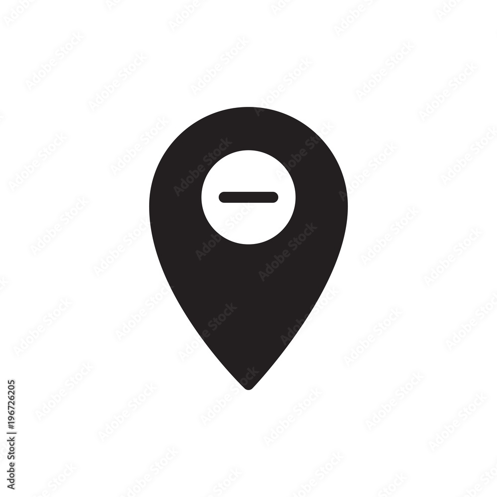 Poster remove location filled vector icon. modern simple isolated sign. pixel perfect vector illustration f