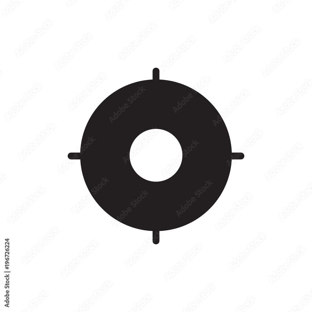 Poster target location filled vector icon. modern simple isolated sign. pixel perfect vector illustration f