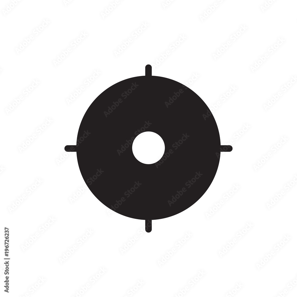 Poster target location filled vector icon. modern simple isolated sign. pixel perfect vector illustration f