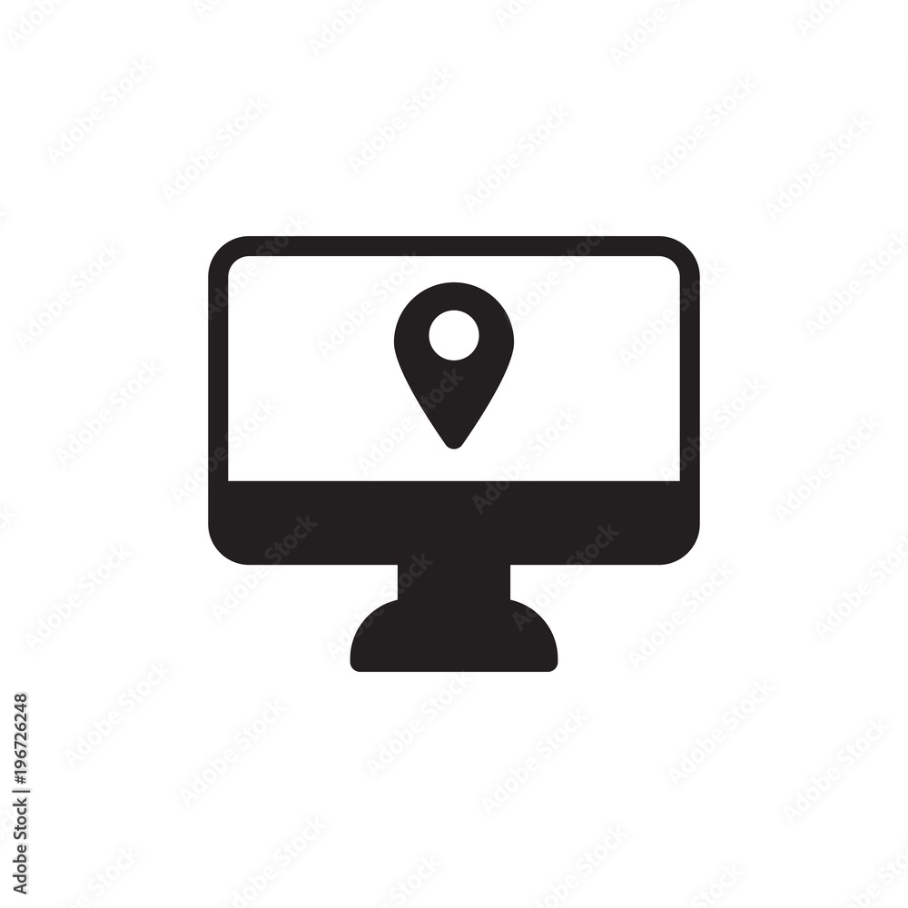 Poster web location filled vector icon. modern simple isolated sign. pixel perfect vector illustration for 