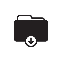 download folder filled vector icon. Modern simple isolated sign. Pixel perfect vector  illustration for logo, website, mobile app and other designs