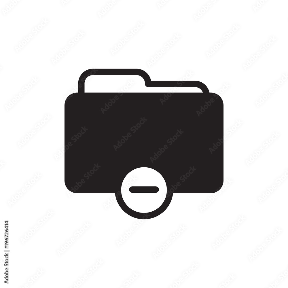 Poster remove folder, delete folder filled vector icon. modern simple isolated sign. pixel perfect vector i