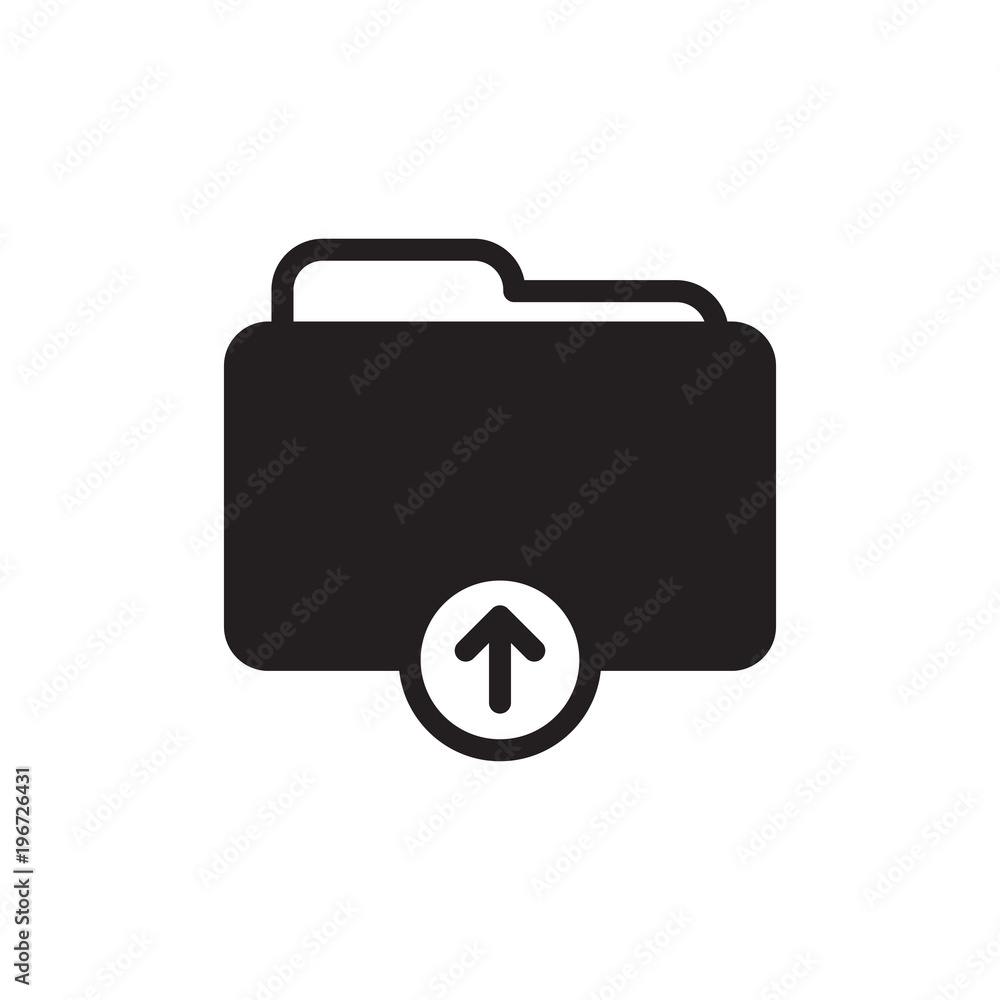 Poster upload folder filled vector icon. modern simple isolated sign. pixel perfect vector illustration for